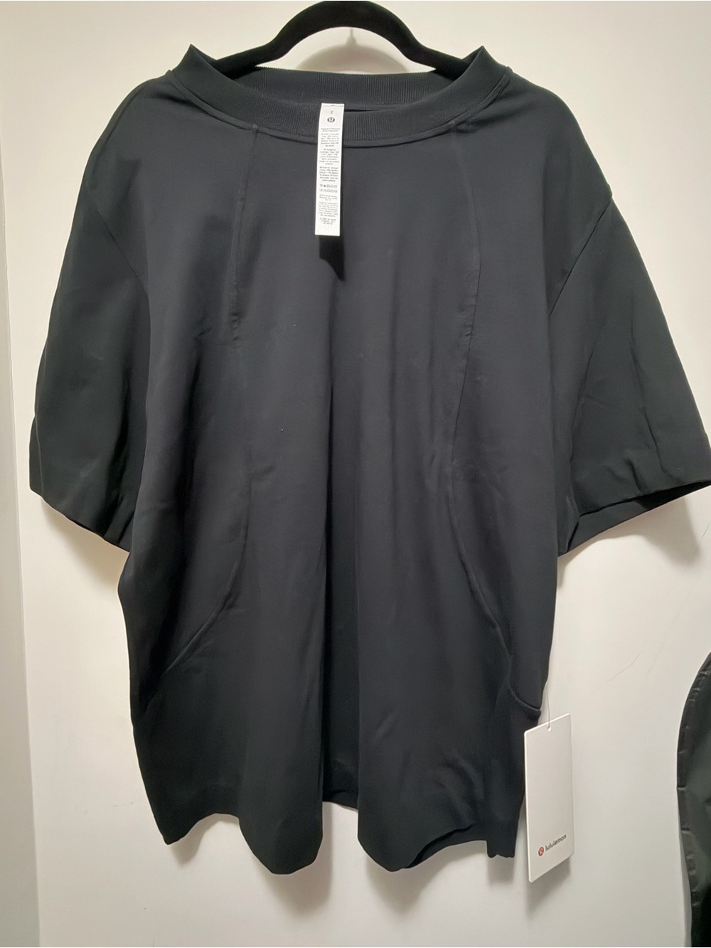 NWT Lululemon Scuba Cotton Jersey T-Shirt Black Women’s Size L